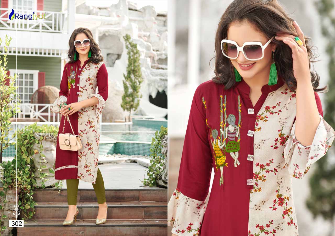 Ishita Vol-3 Rangjyot Combo Print Work Kurti Sets Ishita Vol-3 Rangjyot Combo Print Work Kurti Sets